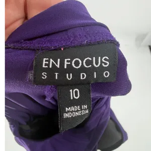 Enfocus Studio Y2K Babydoll Dress Sz 10 Rhinestone Buckle Cocktail McBling Glam thumbnail 9