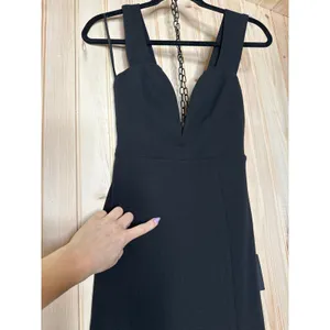 NWT Lulus Daring Elegance Black Sleeveless Mermaid Maxi Dress Holiday Sz XS FLOW thumbnail 7