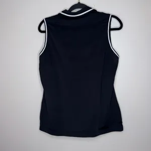 Nike Golf Tour Performance Womens Size Large Black V-Neck Sleeveless Polo Shirt thumbnail 4