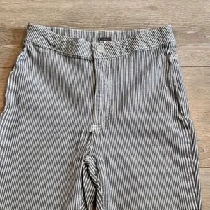 Free People Striped‎ High Waist Pants Size 25 Waist Belle Skinny Trouser Blue thumbnail 4