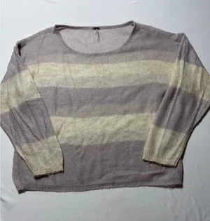 Free People Cozy Mohair Blend Striped Sweater Size S thumbnail 1