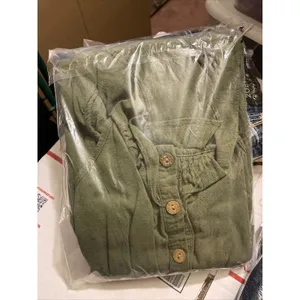 PatPat Women's Size S Ruffle Sleeveless‎ Jumpsuit Pants Green Beach Pockets thumbnail 4