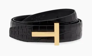 Tom Ford T Buckle Croc Embossed Belt thumbnail 1