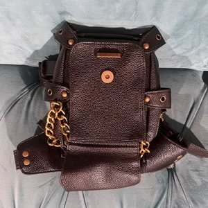 Steel Master Gothic Retro Steampunk Handbag/Fanny Pack in Black thumbnail 8