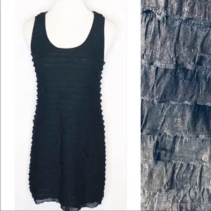 Free people lacy mesh‎ ruffle dress L thumbnail 2