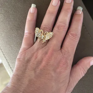 NWT Butterfly crystal ring Gold thumbnail 4