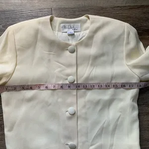Vintage Nicole Miller New York City Elegant Cream Women's Jacket 4 thumbnail 5