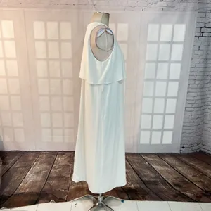 Oak & Fort white sleeveless midi dress size large thumbnail 4