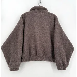 Universal Thread Sherpa Fleece Pullover Jacket L Brown Pink Trim Teddy Outdoorsy thumbnail 2