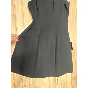 NWT Lulus Lavonne Black Sleeveless Boat Neck Mini Dress LBD Party Night Out Sz L thumbnail 5