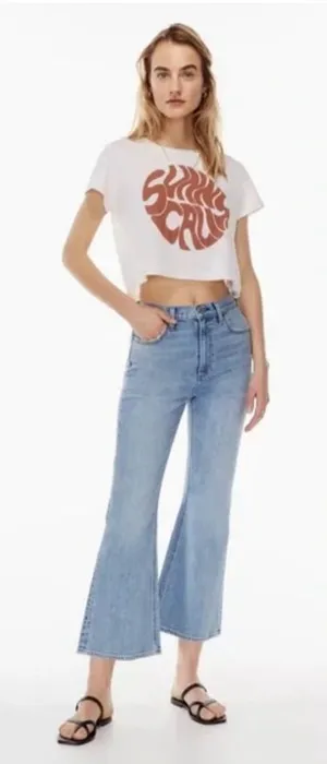 Aritzia denim forum the twiggy high rise flare 28L size 27 thumbnail 1