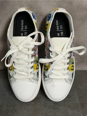 Realtor Canvas Sneakers Women's Size 8 White/Multicolor thumbnail 9
