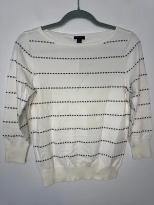 Brand New Ann Taylor Women's Size Small Winter White Pullover Sweater thumbnail 1