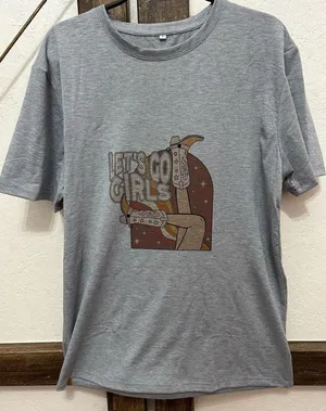 New - Let’s go girls graphic short sleeve tee size large thumbnail 1