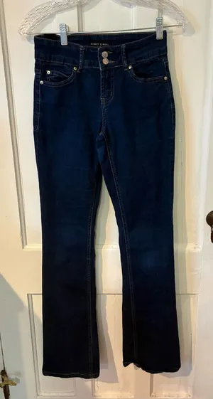 Almost Famous Dark Indigo Flare Jeans thumbnail 1