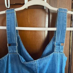 H&M Denim Snap Asymmetrical Crossover Dress w/Belt thumbnail 4