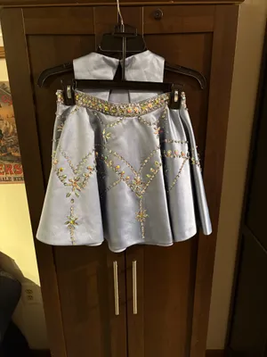 Blue jeweled homecoming two piece dress thumbnail 5