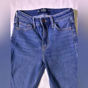 Hollister Deep Blue Flare Jeans - Wide Leg thumbnail 2