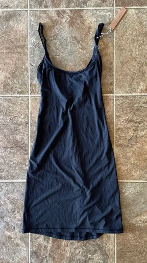 Skims Fits Everybody Slip Dress Onyx Size XS thumbnail 1