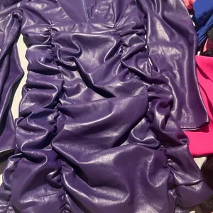 New Revolve Lovers + Friends Bardot Vegan Faux Leather Purple Mini Dress S‎ thumbnail 10