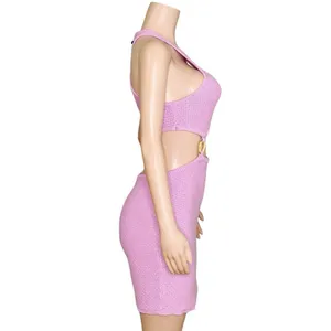 LOVERS + FRIENDS Francesca Knit Mini Dress, Bubble Gum Pink, Large thumbnail 7