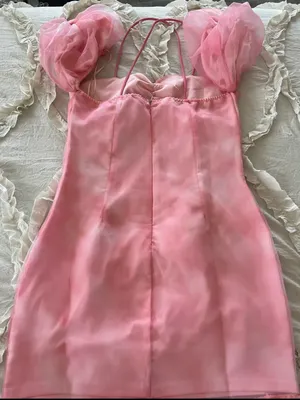Pink puff dress thumbnail 2