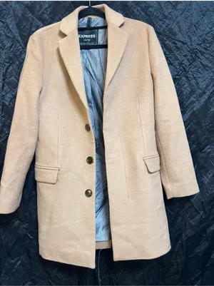 tan wool-blend Topcoat from Express size XS thumbnail 1