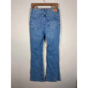 Zara Button Fly Jeans Women 10 Blue High Waisted Straight Leg Casual thumbnail 4