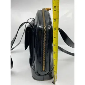 GUCCI Vintage Black Smooth Leather Shoulder Bag thumbnail 4