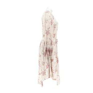 Knox Rose Floral Handkerchief Hem Peasant Midi Dress Cottagecore Button Boho XL thumbnail 3