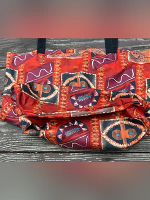 Unisex Boho Maximalist Fabric Tribal Shoulder Tote Bag Casual Everyday Wear|LRG thumbnail 8