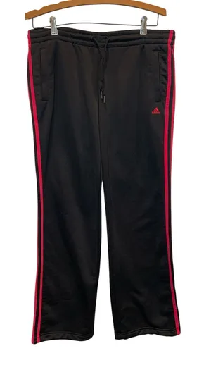 Women's Vintage Adidas Climalite Track Pants Black with Hot Pink Stripes Size M Good Pre-Owned Condition Features Women's Vintage Adidas Climalite Track Pants Black with Hot Pink Stripes #retro #Y2K #vintage thumbnail 1