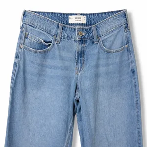 Hollister Y2K Low-Rise Super Baggy Floral Embroidered Medium Wash Jeans 30 Long thumbnail 6