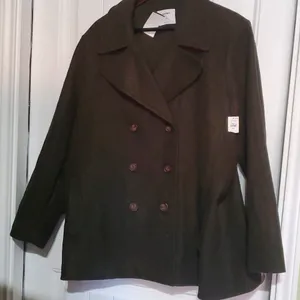 Old Navy Sage Green Brushed Coat XXL thumbnail 1
