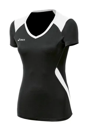 ASICS Black & White Volleyball Jersey Top thumbnail 1