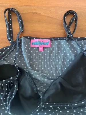 Edikted Polka Dot Mesh Tank Top thumbnail 2