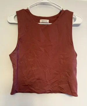 Babaton Contour Muscle Tank Top Mahogany Brown Sleeveless Crew‎ Neck Large thumbnail 1