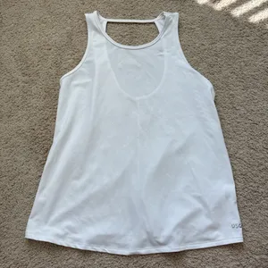 DSG White Tank Top Sleeveless Open Back thumbnail 2
