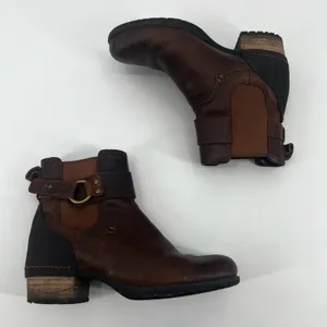 Merrell Womens Shiloh Pull Boot Size 8 Block Heel Chelsea Brown oak Leather Moto thumbnail 6