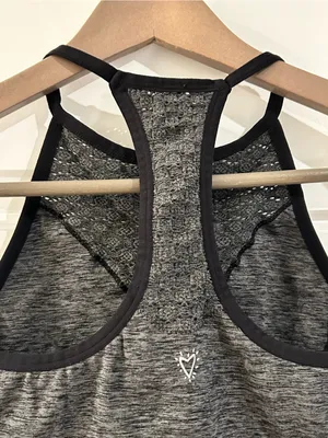 Betsey Johnson Performance Racerback Sports Bra Gray Size S thumbnail 5