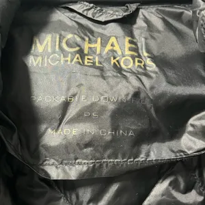 Michael Kors petite quilted Hooded Black Packable Puffer Coat jacket size small thumbnail 7