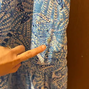 Lilly Pulitzer Jaydan Linen Dress in By The Seashore Amalfi Blue thumbnail 9