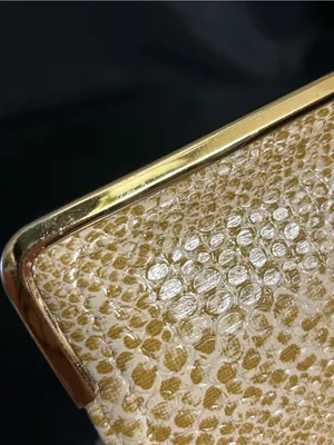 Gold Snakeskin Embossed Women’s Clutch Bag thumbnail 15