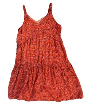 Joie‎ Women’s Maxi Dress XL Tiered Tea Rose thumbnail 1