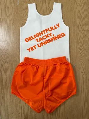 New Hooters girl Uniform Vintage tank and shorts Outfit size Xs/Xxxs thumbnail 3