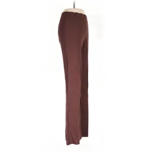 Le Bop Brown Flare Pants High Waisted Seam Detail Small Minimalist Fall thumbnail 5