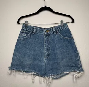 Vintage 90s Wrangler High Waist Cut Off Denim Shorts thumbnail 1