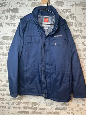 Columbia | women navy blue full zip coat with hood thumbnail 1