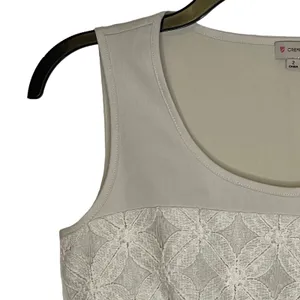 Daniel Cremieux Floral Lace Sleeveless Pleated Cocktail‎ Dress 2 Women Cream NWT thumbnail 4