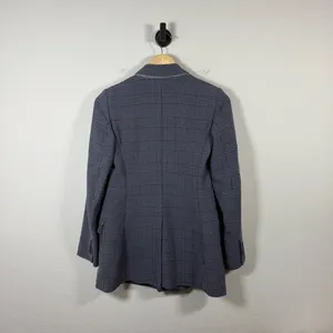 NWOT Wilfred by Aritzia Margaux Oversized Plaid Blazer Blue/Grey Size 0 thumbnail 11